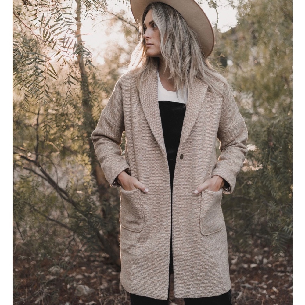 Rylee + Cru Longline Coat | Oat